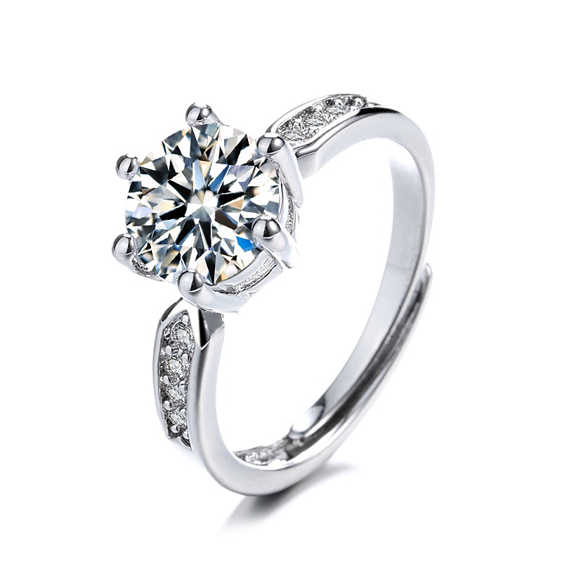 Nhẫn Đính Đá zircon Dạng Hở Hình Trái Tim Thời Trang Cho Nữ