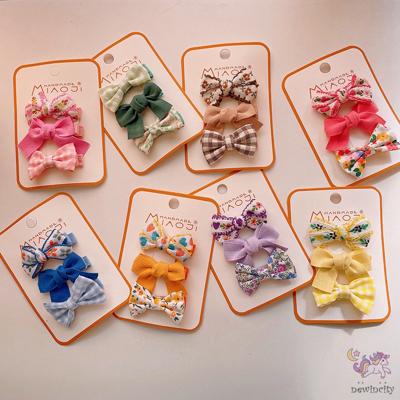 Set 3 Kẹp Tóc Công Chúa Phong Cách Hàn Quốc Xinh Xắn Cho Bé Gái