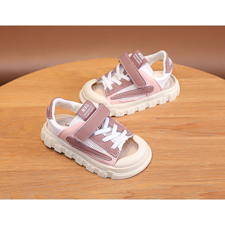 Dép sandal quai hậu mũi cao, chống vấp chống trơn cho bé trai bé gái 328