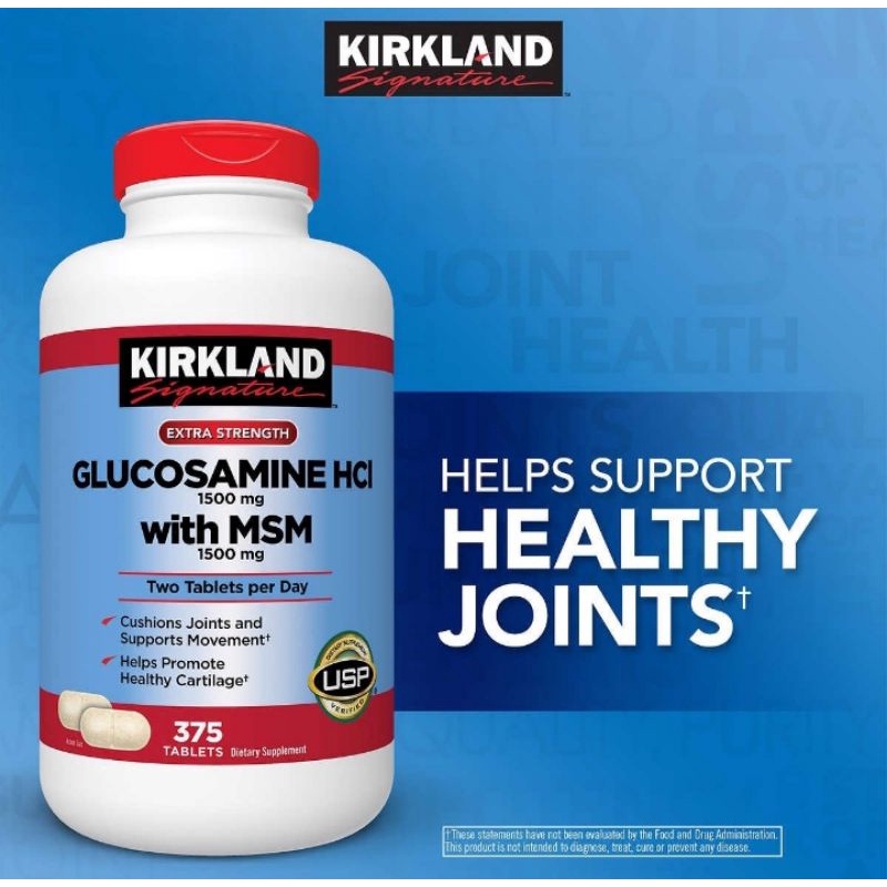 Thực Phẩm Bổ Sung Sụn Khớp Kirkland Glucosamine HCL With MSM 375 Viên chính hãng 100% TẠI WHEYSINHVIEN.COM
