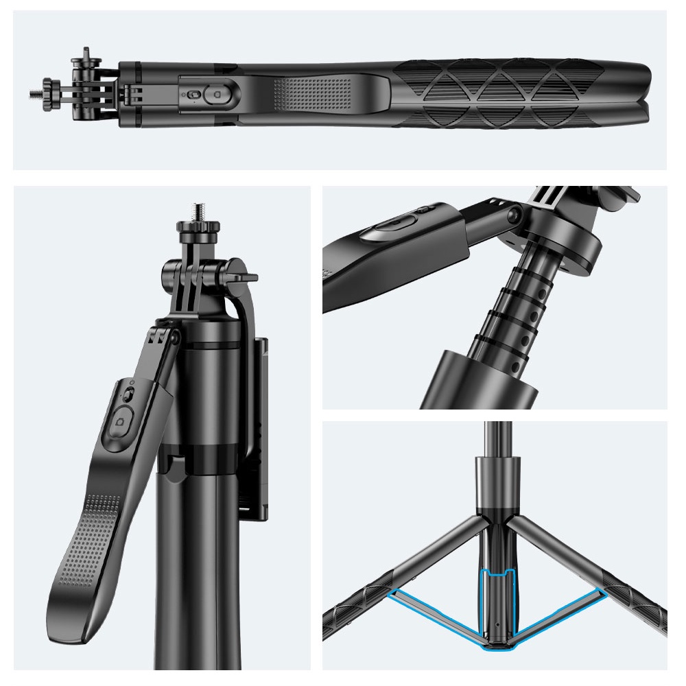 Gậy Tự Sướng 1530mm L16 Có Thể Gập Lại Không Dây Cho Điện Thoại Thông Minh / Máy Ảnh Hành Động / Cân Bằng