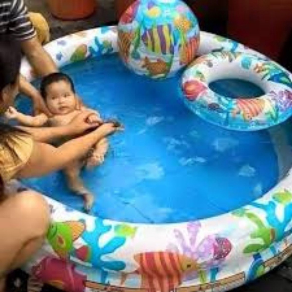 Bể Bơi Phao Cho Bé Tắm Vô Cùng Thích Thú