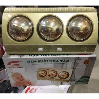 Đèn sưởi nhà tắm cao cấp Jiplai Thái lan 2 bóng , bóng hồng ngoại chống khô da và chống chói (Bảo hành 2 năm)