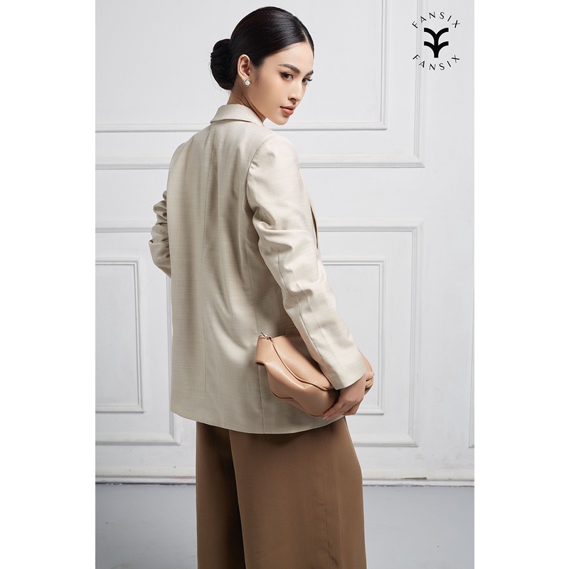Áo Vest nữ FANSIX - AV02 áo khoác Blazer màu be sáng | BigBuy360 - bigbuy360.vn