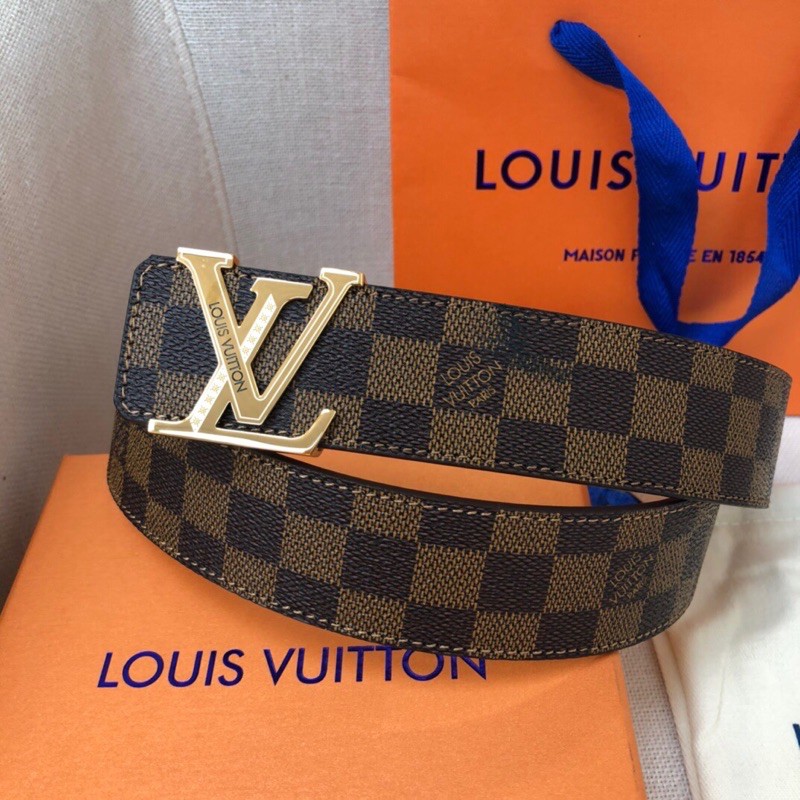 Thắt lưng nam thương hiệu Louis Vuitton Lv da thật cao cấp mặt khoá LV sang trọng