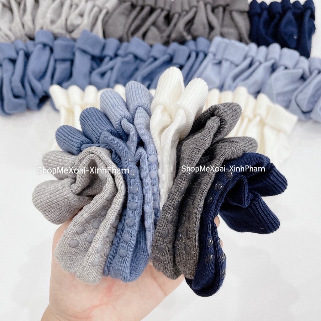 COMBO 10 ĐÔI TẤT HM DƯ XỊN CÓ CHỐNG TRƯỢT CHO BÉ ĐỦ SIZE 0M,3M,6M,9M,12M,18M-24M