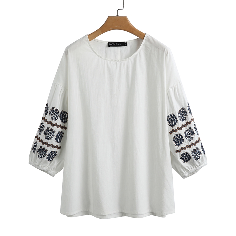 Áo ZANZEA Nữ Tay Dài Thêu Hoa Thời Trang