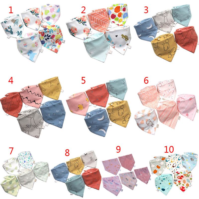 Set 5 Yếm Ăn Xinh Xắn Dành Cho Em Bé