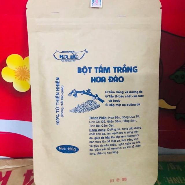 Bột tắm trắng cho da mặt và body Hoa Đào