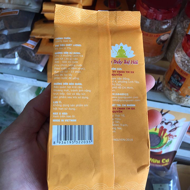 Trà gạo lứt rang Quy Nguyên gói 250g