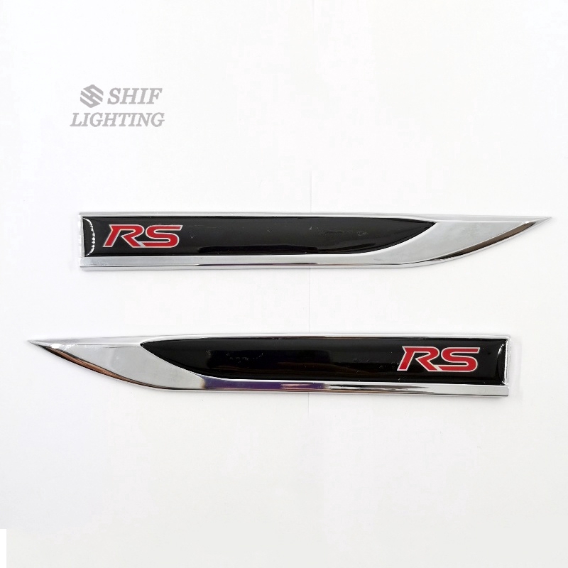 Bộ 2 Miếng Dán Logo Rs Honda Ford Bằng Kim Loại