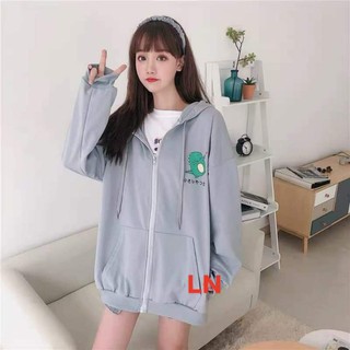 Áo nỉ khóa khủng long báo bắn tim