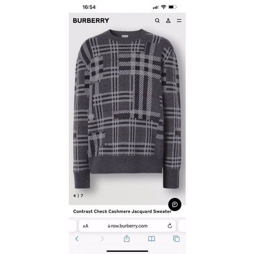 ÁO LEN BURBERRY VINTAGE CHECK ÁO LEN KẺ Ô PHỐI CHẤT
