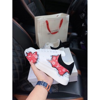 Giày mc queen custom họa tiết LV