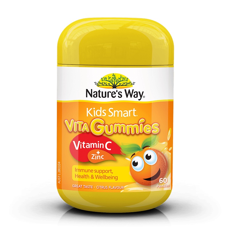 Thực phẩm bổ sung kẹo dẻo VitaminC và kẽm Zin C Nature's Way 60v