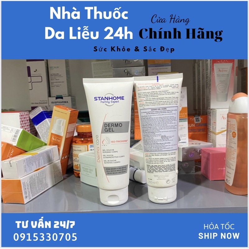 Sữa tắm không xà phòng cho da khô và da nhay cảm Stanhome Dermo Gel 250ml