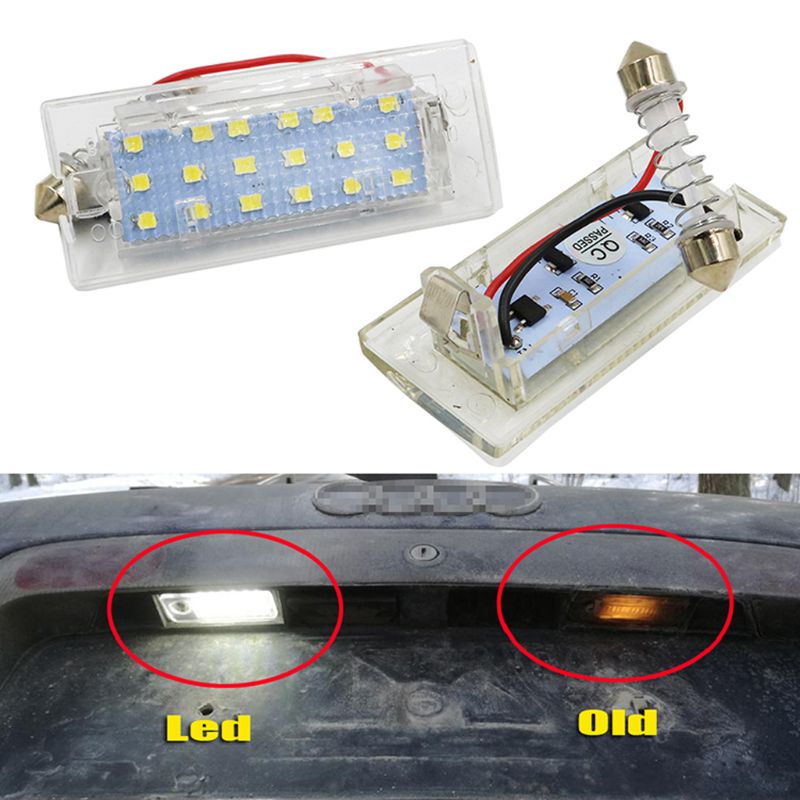Set 2 Đèn LED 18 SMD 3528 12V Gắn Biển Số Xe Cho E53 X5 1999-2003 E83 X3 03-10