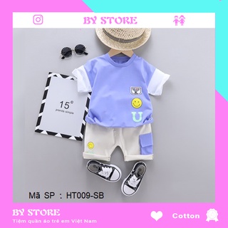 Bộ bé trai chất cotton  100% mềm, quần áo trẻ em size từ 6-22kg