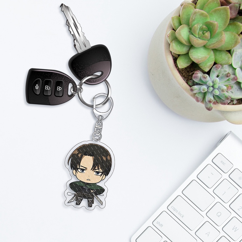 Móc khóa nhựa acrylic hình nhân vật Songping Attack On Titan độc đáo dễ thương