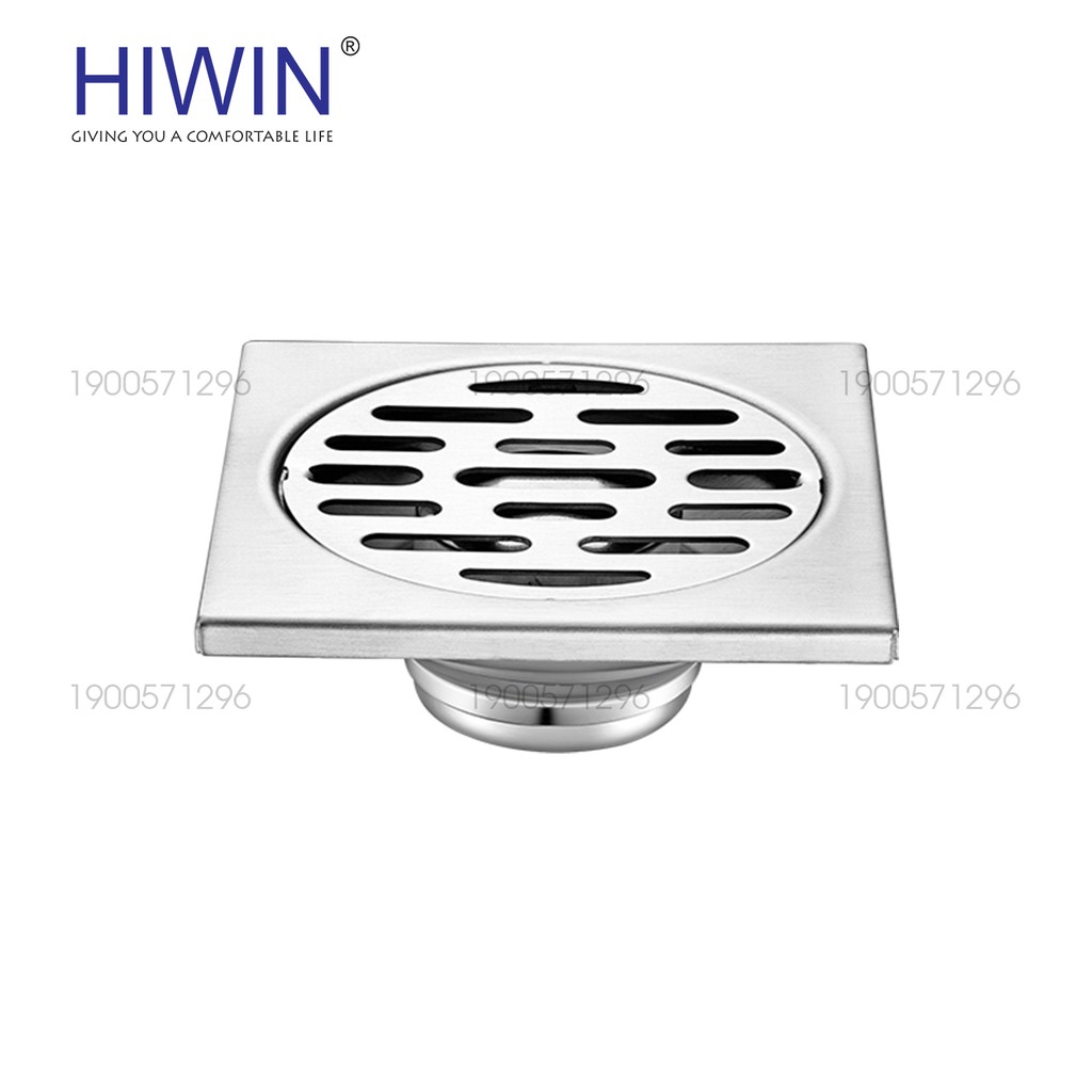 Phễu thoát sàn chống mùi hôi Hiwin FD-1210M inox 304 cao cấp Hiwin kích thước 100x100