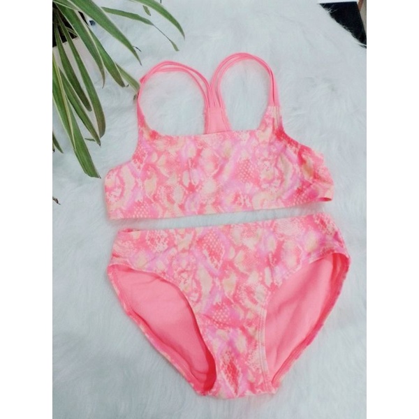 Set đồ bơi 2 mảnh bé gái, đồ bơi 2 dây đan chéo cho bé 7/8 tháng tuổi