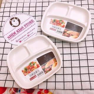 Khay Ăn Dặm 3 Ngăn Nakaya cho bé - hàng nội địa Nhật