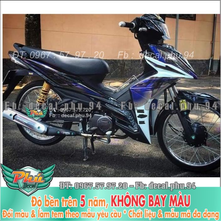 Tem rời Galaxy xanh trắng đen GTR Crom (H) -1