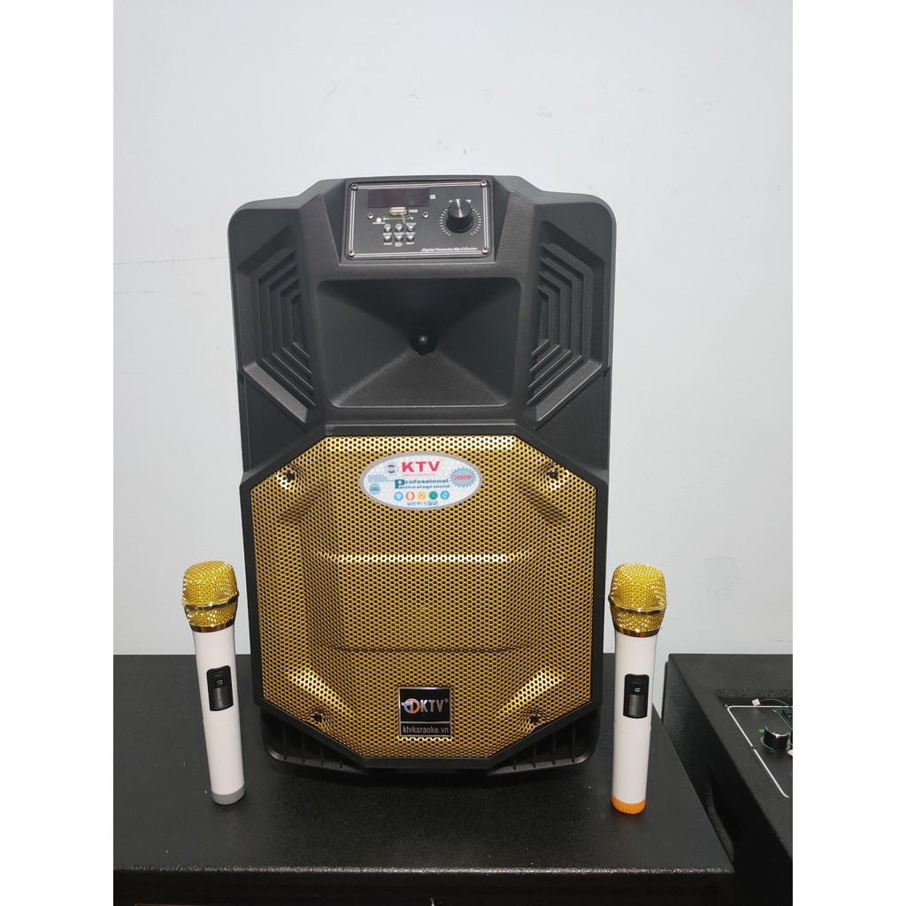 Loa Kéo KTV SS1-12 - Loa kẹo kéo - loa karaoke mini tặng kèm 2 micro không dây