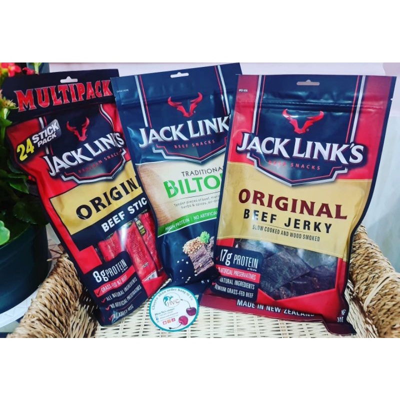 Khô bò Newzeland Jack Link's (nguyên chất dạng miếng – gói 310g) tăng cơ, giảm mỡ/ăn Keto