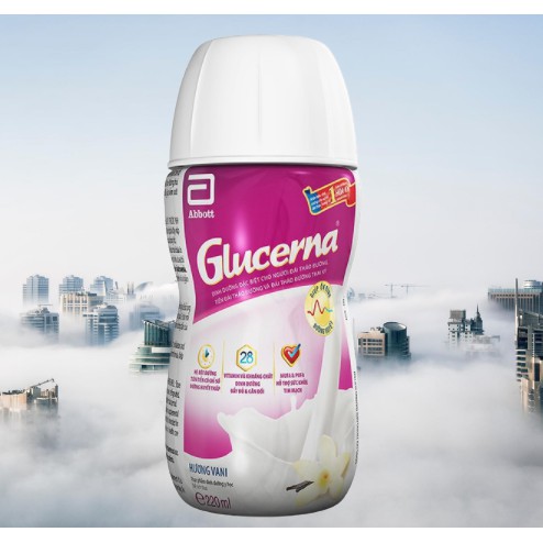 Sữa nước Glucerna Hương Vani Chai 220ml dành cho người tiểu đường - Hàng chính hãng, date mới nhất