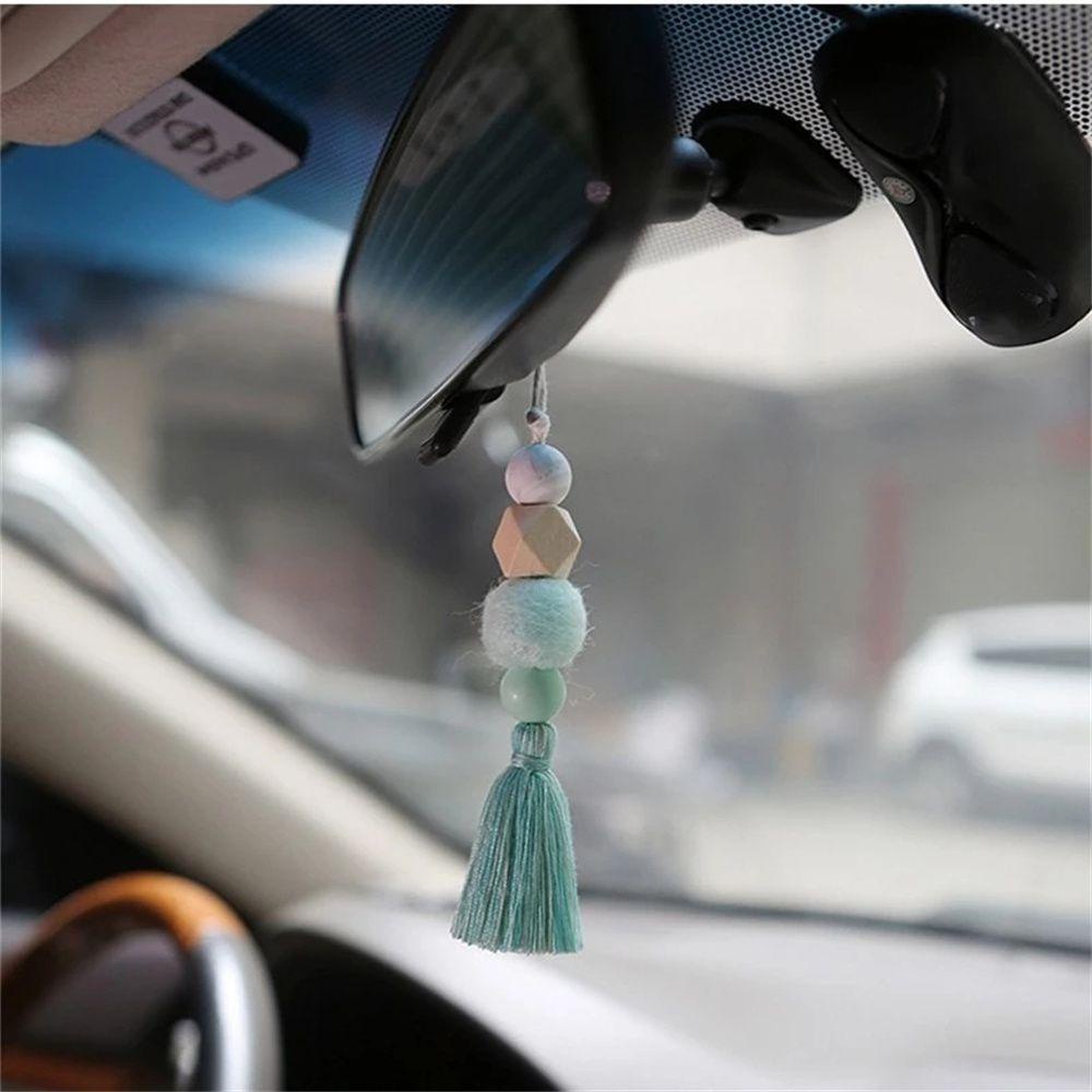 Chuỗi Hạt Gỗ Tự Nhiên Treo Tay Nắm Cửa Trang Trí Nội Thất Xe Hơi