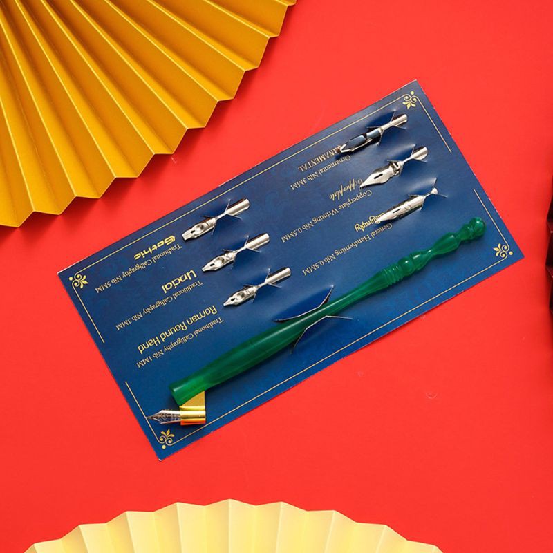 Set Bút + 6 Ngòi Bút Phong Cách Retro