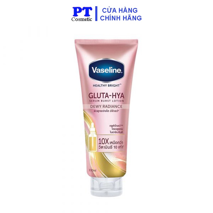 Serum Vaseline Dưỡng Thể Healthy Bright Gluta HYA Burst Lotion 10X 330ml