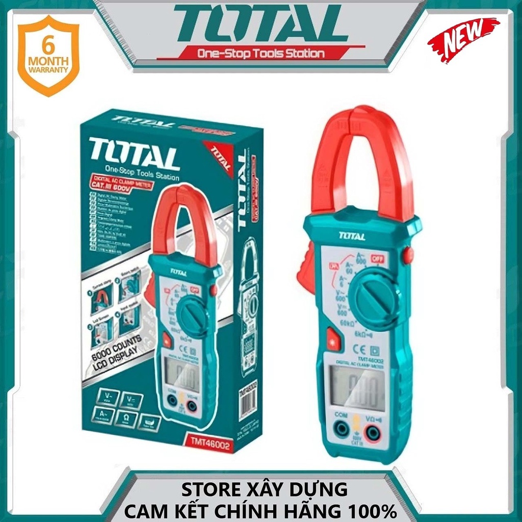 AMPE KÌM ĐO AC ĐIỆN TỬ TOTAL TMT46002- HÀNG CHÍNH HÃNG
