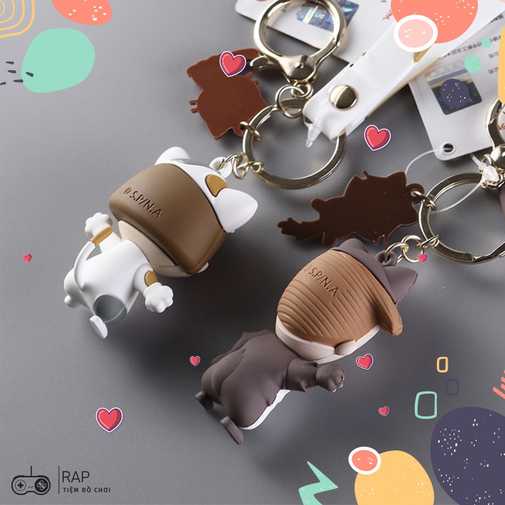 Móc khóa, móc túi hoạt hình Maruko cute dễ thương dùng làm quà tặng, dây treo balo túi xách ví cầm tay  - Ráp