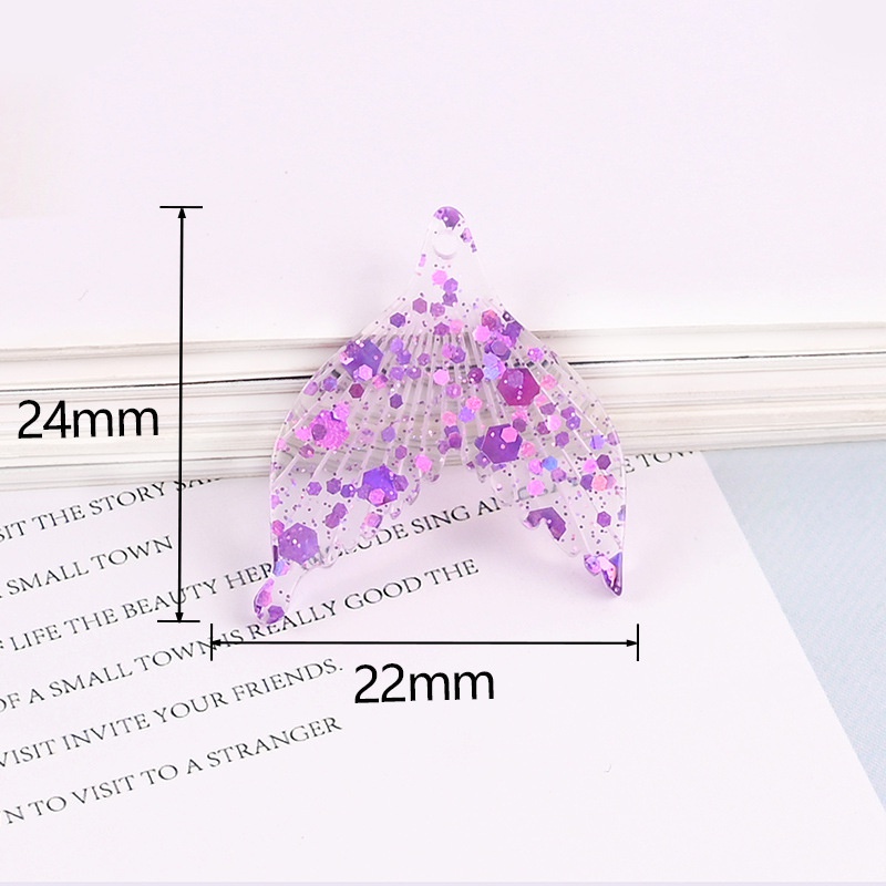 Bộ 10 Đuôi Cá Bằng Nhựa Resin Làm Mặt Vòng cổ/Khuyên Tai/Vòng cổ