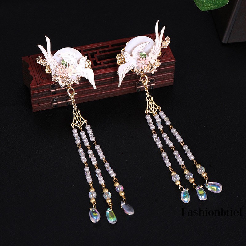 Vương miện tua rua phong cách Trung Hoa cổ điển thanh lịch dành cho nữ