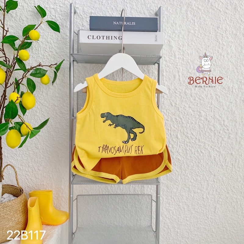 BERNIE - Bộ Ba Lỗ Khủng Long 3 Màu Bé Trai