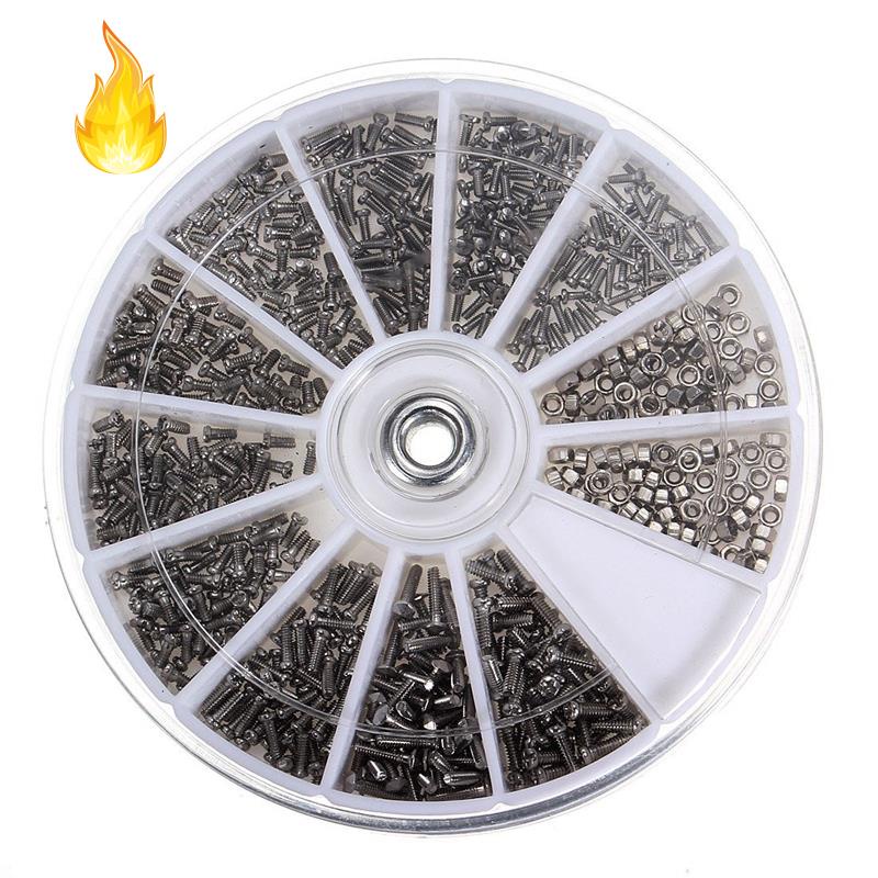 Bộ 600 ốc vít 12 kiểu bằng thép không gỉ dùng cho máy móc, điện thoại, kính