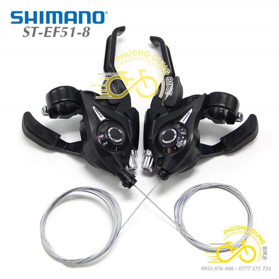 Tay đề xe đạp Shimano ST-EF51-8  3x8 Speed