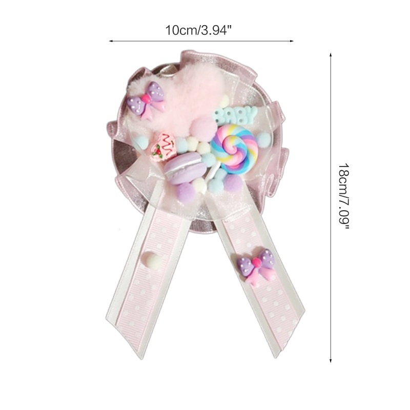 Kẹp Tóc Hình Nơ / Bông Hoa Dễ Thương Chống Trượt 2 Trong 1