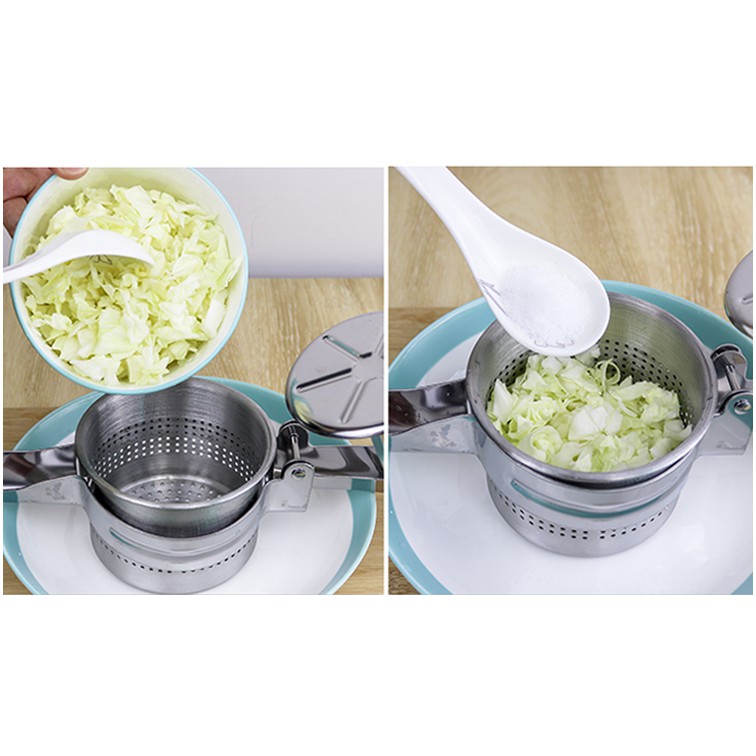 Dụng cụ ép nước trái cây/ nghiền rau củ quả nhanh chóng và tiện lợi đục lỗ xung quanh bằng Inox