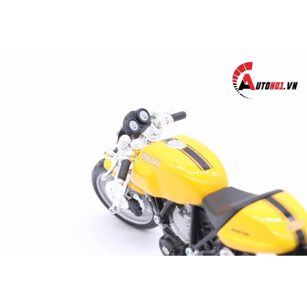 MÔ HÌNH XE MÔ TÔ DUCATI SPORT 1000 YELLOW 1:18 MAISTO 1812