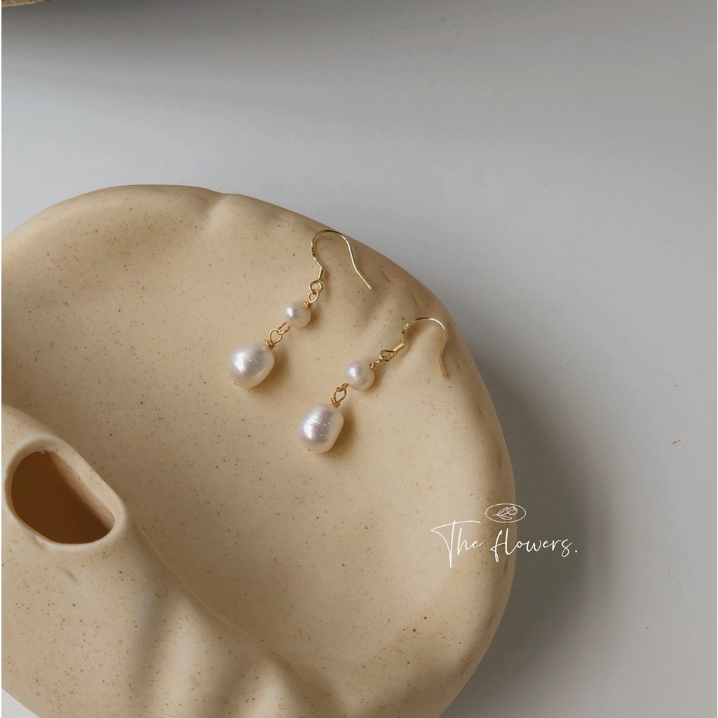 Gợi cảm bông tai ngọc sáng thả nhẹ B820 mạ 925 cao cấp