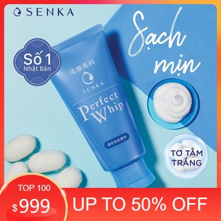 Sữa rửa mặt tạo bọt chiết xuất tơ tằm trắng Senka Perfect Whip 120g, Sữa rửa mặt sạch sâu