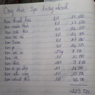 Combo kem trắng da body spa 229