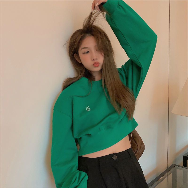 Áo Sweater Cổ Tròn Tay Dài Thời Trang Thu Đông Dành Cho Nữ