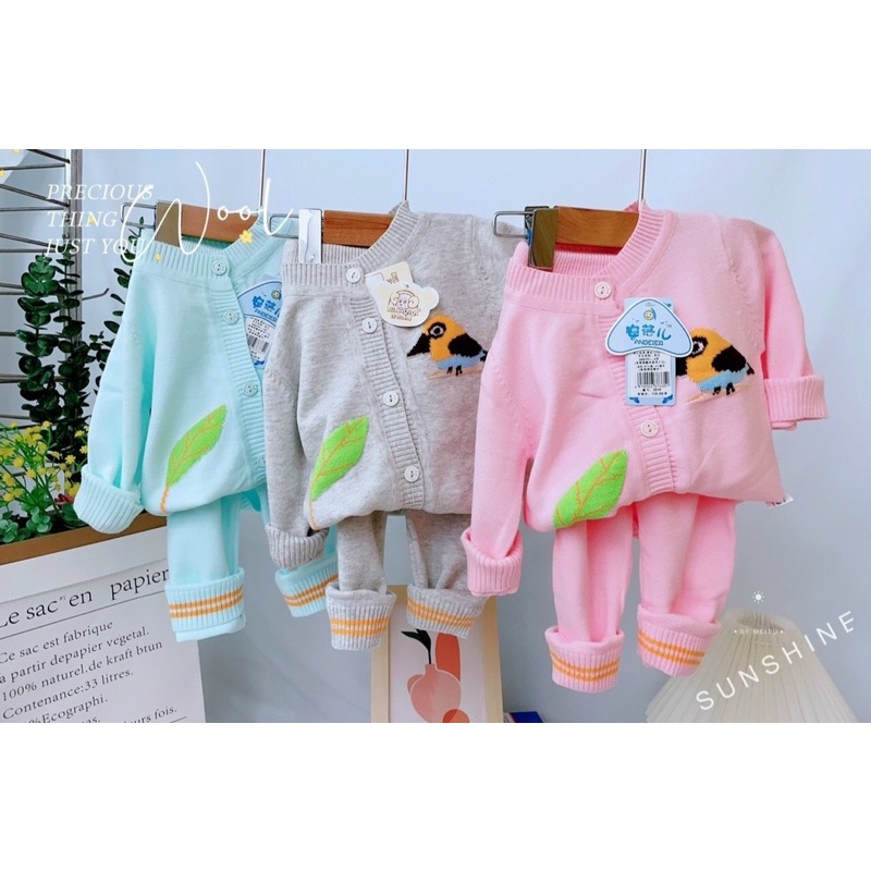 Bộ len Quảng Châu 1 lớp cho bé trai bé gái 0-3 tuổi (New-Bảng 3)