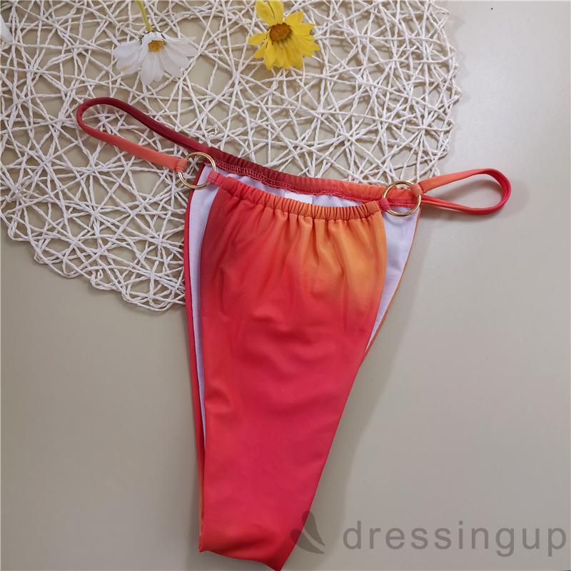 Bộ Đồ Bơi Hở Lưng Cột Dây Màu Nhuộm Sành Điệu Cho Nữ