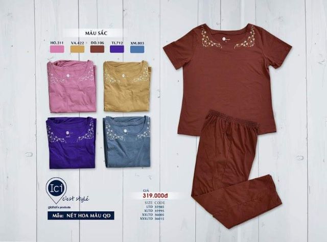 Bộ Mặc nhà trung niên Gia Hồi size L